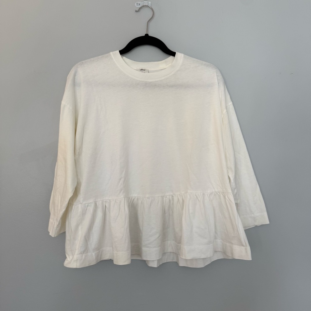 Peplum Long-Sleeve Top